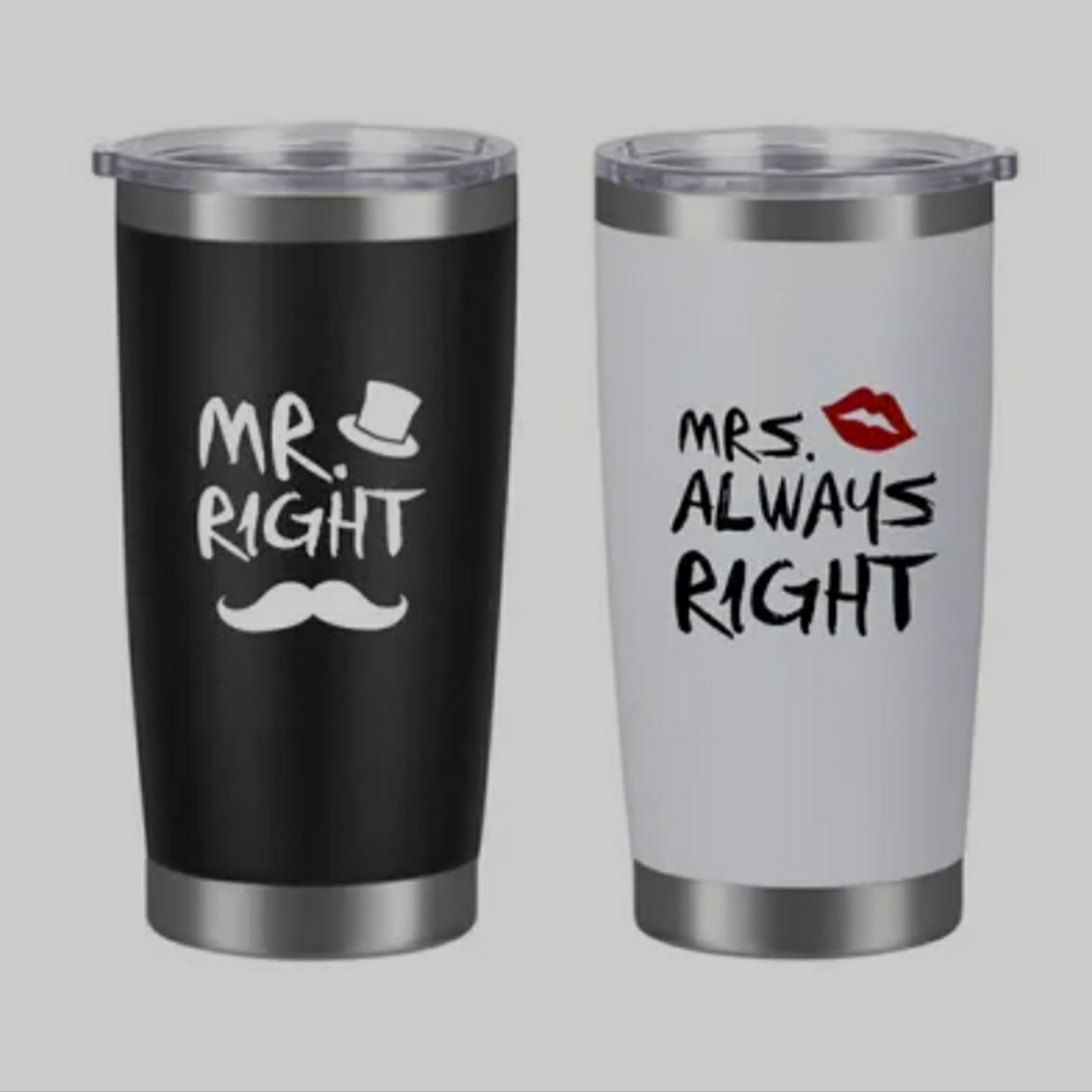 Mr. Right and Mrs. Always Right Tumblers